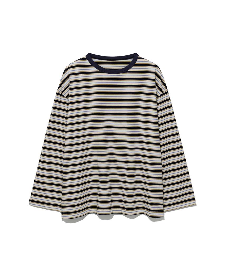MOAA Retro Multi Stripe Long Sleeve Tee (Navy)