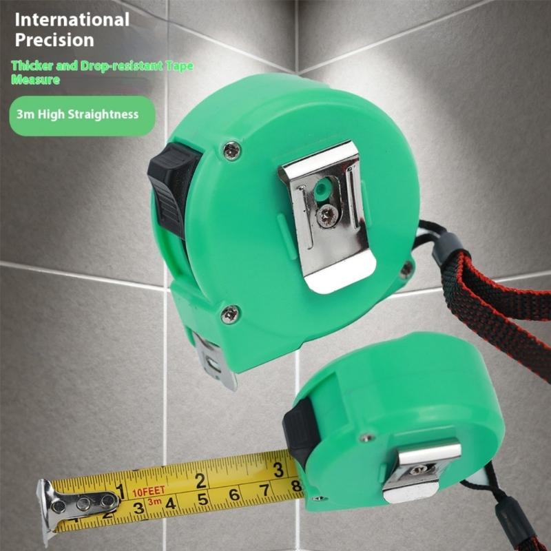 Easy Carry 3meter Retractable Steel Measuring Tape High Accuracy Plastic Case Easy to Carry for Professional & Craftsmen
