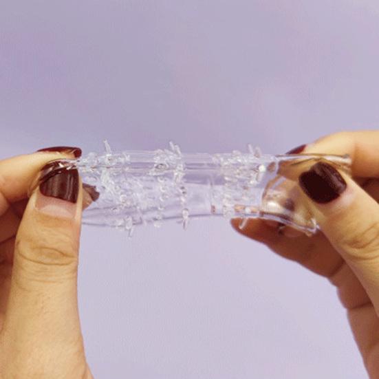 Penis Ring Granular Barbed Sexual Stimulation Translucent Delay Ejaculation Lock Ring for Male