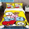 3PCS K-pop Cartoon Friends 3pcs Bedding,Including 3PCS Duvet Cover And 2pcs Pillowcases Perfect for Christmas,Ideal for Bedroom, Dormitory