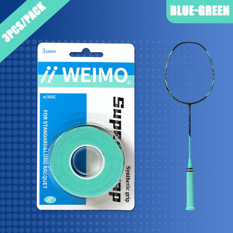 3 Pcs/Pack Badminton Hand Rubber Wrap Around Handle With Anti-Slip Sweatband Grip Handle Leather Badminton Hand Rubber