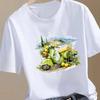 (Asian Size) Trend 90s Lovely Women Fashion Print Female Clothing T Shirt Tee Top Woman Short Sleeve Graphic T-shirts