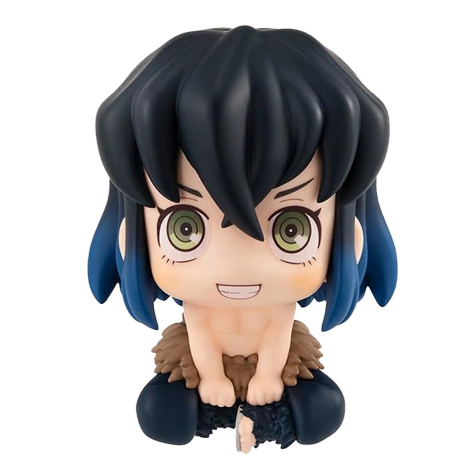 8Pcs/Set Demon Slayer Figure Toy Anime Kimetsu no Yaiba Q Version Sitting Lookup PVC Figurine Model Doll Birthday Gifts