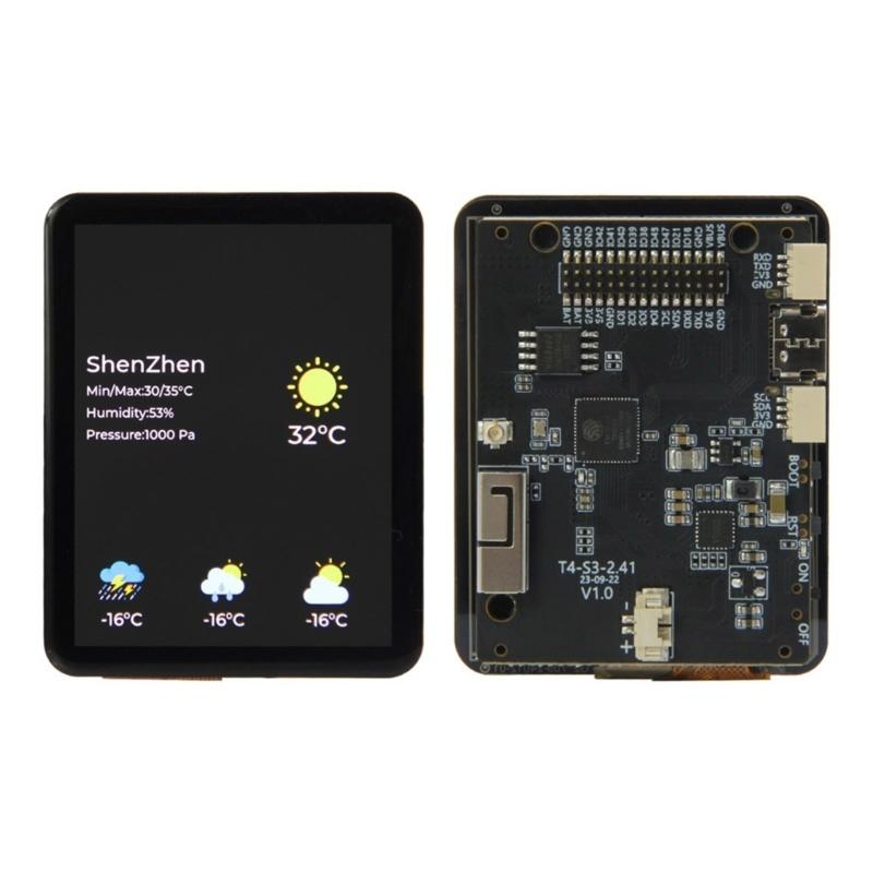 T4-S3 ESP32S3 2,41 Zoll AMOLED Touch Display Entwicklungsboard Bildschirm LX7 Mikroprozessor WIFI Bluetoothkompatibel5