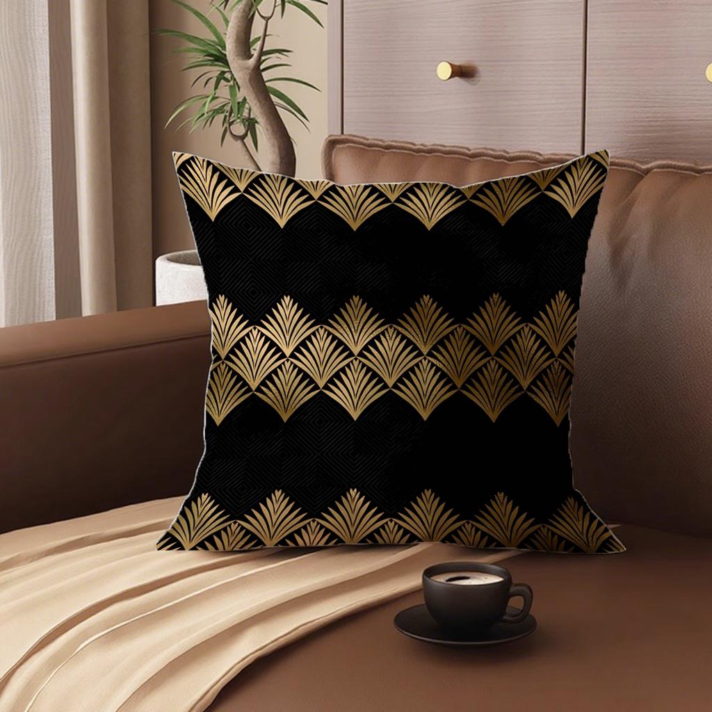 Poszewki na poduszki w stylu Art Deco w kolorze złotymNadają się na sofę, do samochodu, do sypialni, dekoracyjne poszewki na poduszki