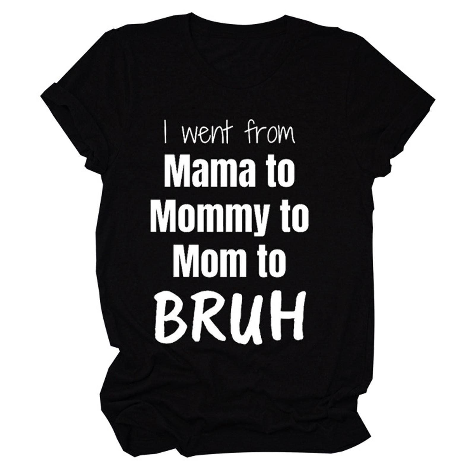 

(SU)Женская повседневная свободная футболка с забавным буквенным принтом и коротким рукавом, уличная одежда, топы