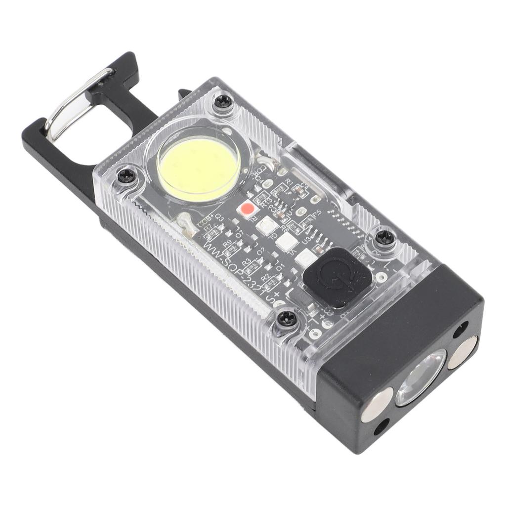 Mini Torcia LED COB Ricaricabile USB Piccola Portatile Tascabile Portachiavi Luce da Lavoro Base Magnetica