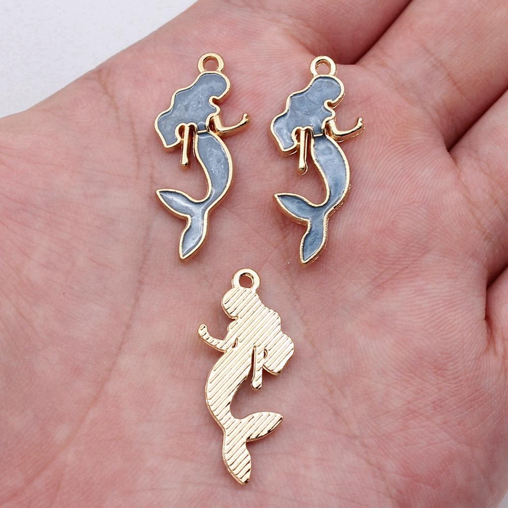 Charms Flamingo Mermaid Enamel Pendants Wedding Jewelry Findings QC054