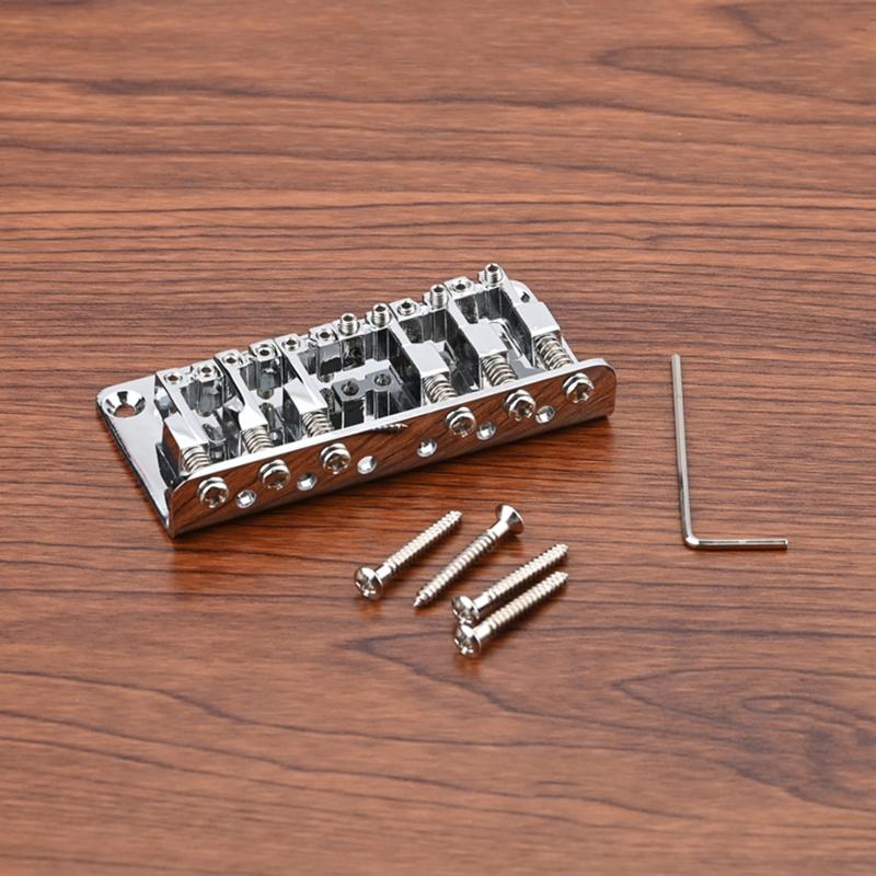 Metal Fixed Hardtail Saddle Bridge for 6 String Electric Guitar Accessories