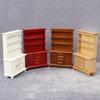 Portable 1 12 Scale Miniature Sturdy Wood Bookcase Dollhouses Furniture Three Layers Display Decoration for Kids