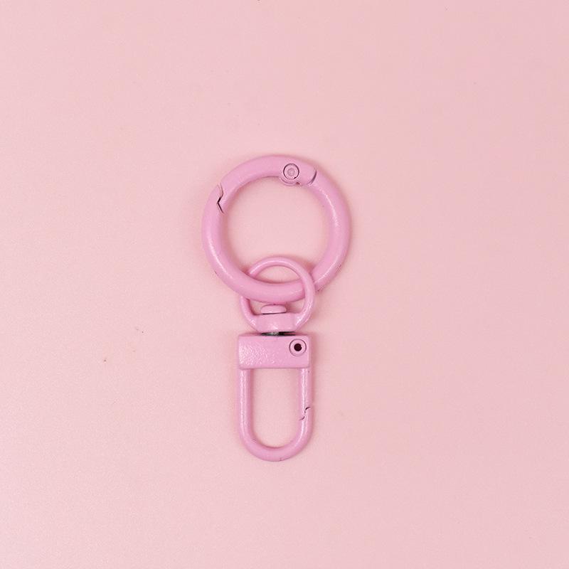 Colorful U-Shaped Metal Spring Buckle Keychain Accessory