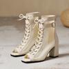 Fashion New Sexy High Heels Boots Hollow-net Sandals Summer Fashion Trend Comfortable Open-toe Boots Stiletto Jazz Women Shoes