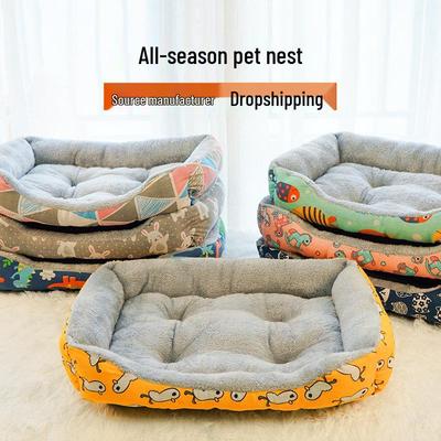Cuccia per animali domestici per tutte le stagioni: Calore Invernale per Gatti e Cani - Adatto a Teddy, Corgi, Labrador, Golden Retriever - Comodo Materasso Incluso