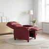 Massage Recliner Chair Wine Red Artificial Leather