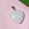 Natural Crystal Agate Heart Pendant Sweater Chain, 20mm Gemstone.