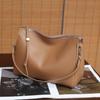 Genuine Leather Women's Bag 2025 New Style Single Shoulder Casual Small Bag Female Simple Top Layer Cowhide Leather Decoration Handbag