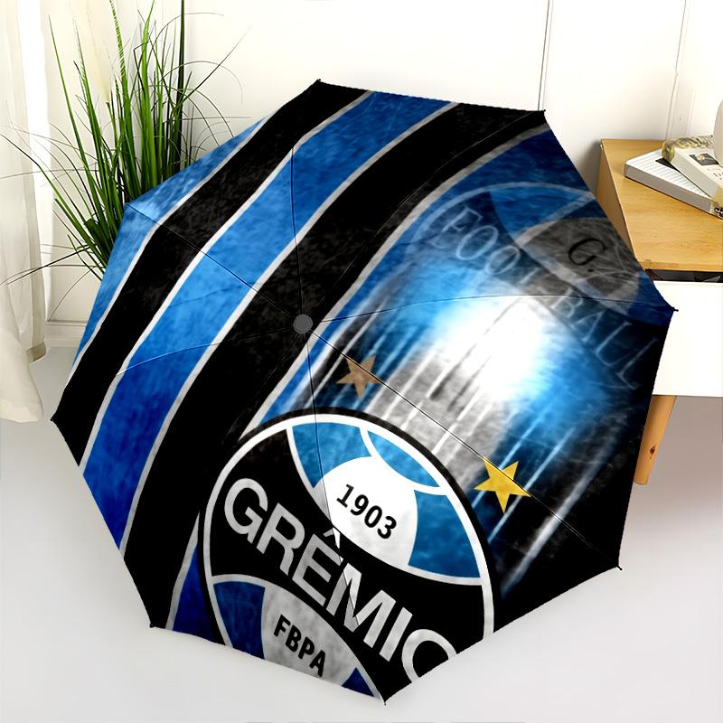 Grêmio FBPA pattern, automatic folding umbrella, portable and foldable design, 8 ribs, a Christmas or birthday gift.