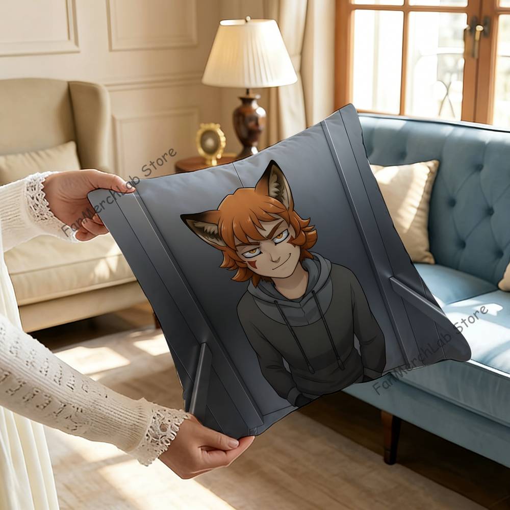 BBoyfriend To DDeath Anime Pillow Covers Cartoon Sofa Decorative Home Doublesided Printing Short Plush Cute Cushion Cover
