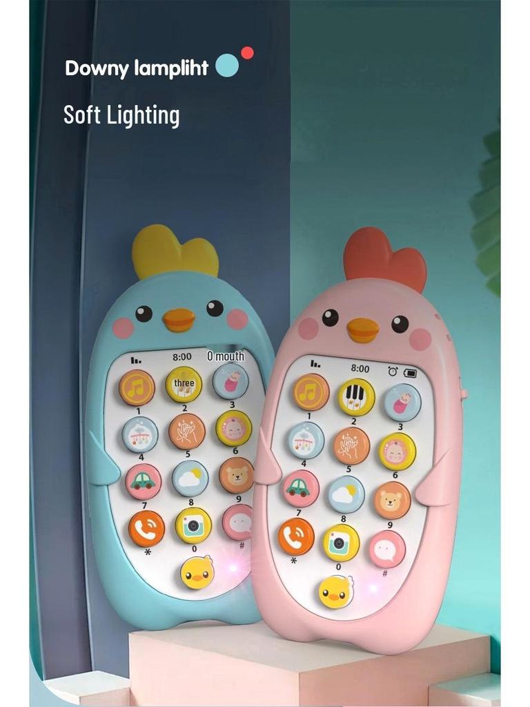 Baby's 2025 Model Toy Phone: Safe, Bite-Friendly, Educational Sound & Music Simulation for Toddlers
