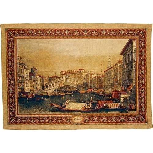 Tapestry Belgian Venice Ponte Rialto European 75x100