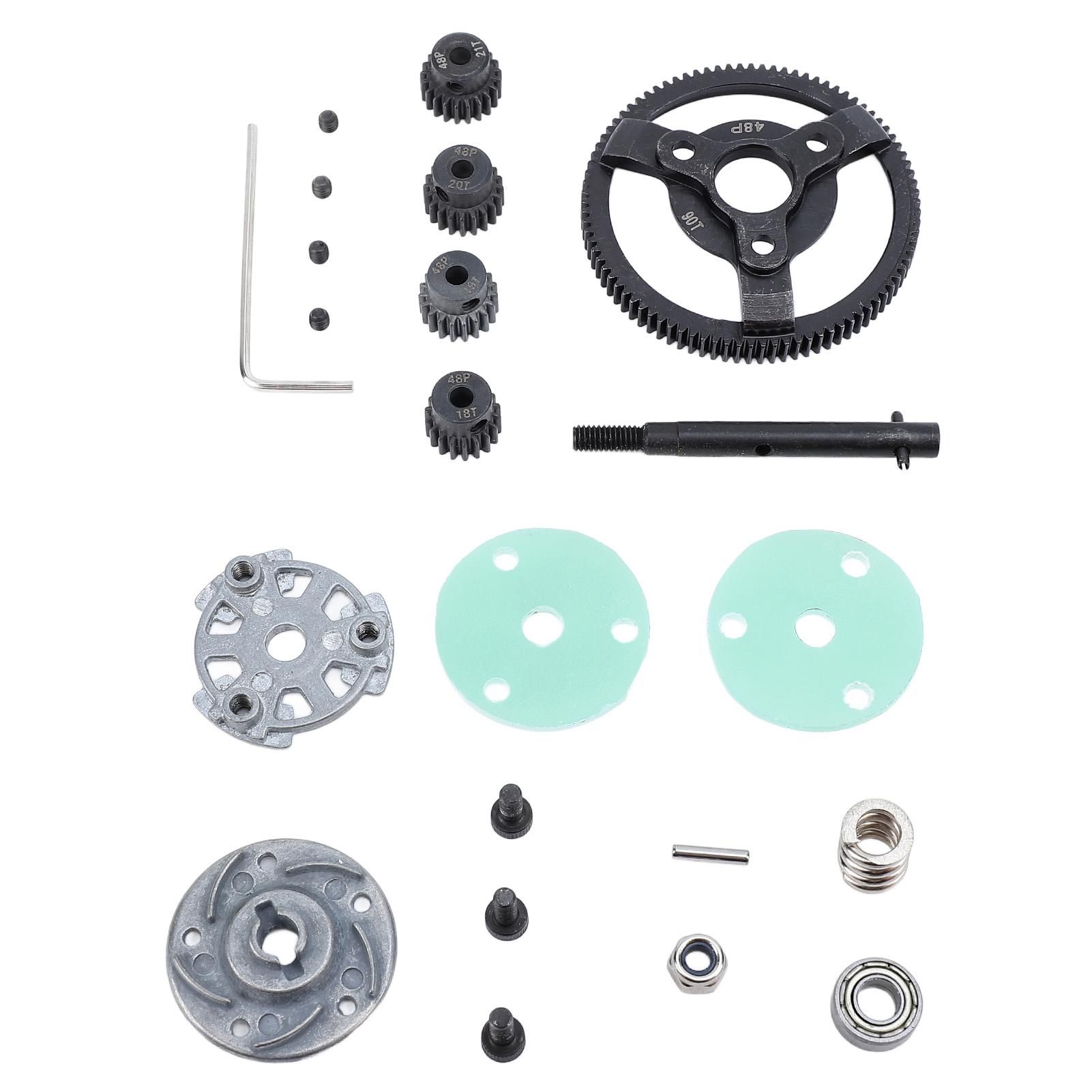 

RC Car Gear Set Professional Spur Gear Upgrade Set 90T Large Gear with 18T 19T 20T 21T Motor Pinion