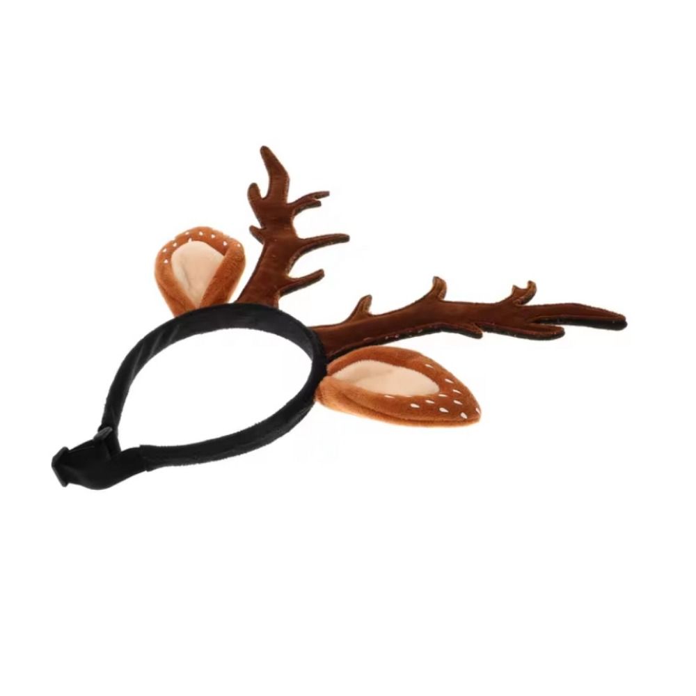 Adjustable Cat Antlers Headband Elastic Pet Reindeer Cap Pet Antlers Headwear  Cosplay Party