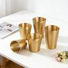 Korean Style Double Wall Hammered Stainless Steel Cup - Insulated & Drop-Resistant for Outdoor Use