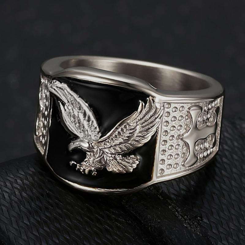 

CAOSHI Special Interest Eagle Design Finger Rings for Men/Women Individuality Three Color Available Punk Style Party Accessories 6