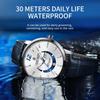 Herren High-End Uhr Business Marke Mondphase Leuchtend Wasserdicht Echtes Leder Männlich Mode Quarz Uhr Uhren Geschenk