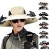 USB Rechargeable Fan Hat for Women Men Waterproof Solar Powered Fan Cap Sun Protective Hat Adult Cooling Fan Visor Hat