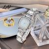 Rhinestone Band Ladies Watch Square Dial Women Bracelet Watch Luxury Strap Analog Daily Casual Wear Wrist Fashion Accessories