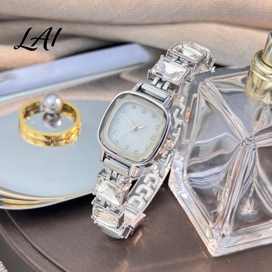 Rhinestone Band Ladies Watch Square Dial Women Bracelet Watch Luxury Strap Analog Daily Casual Wear Wrist Fashion Accessories