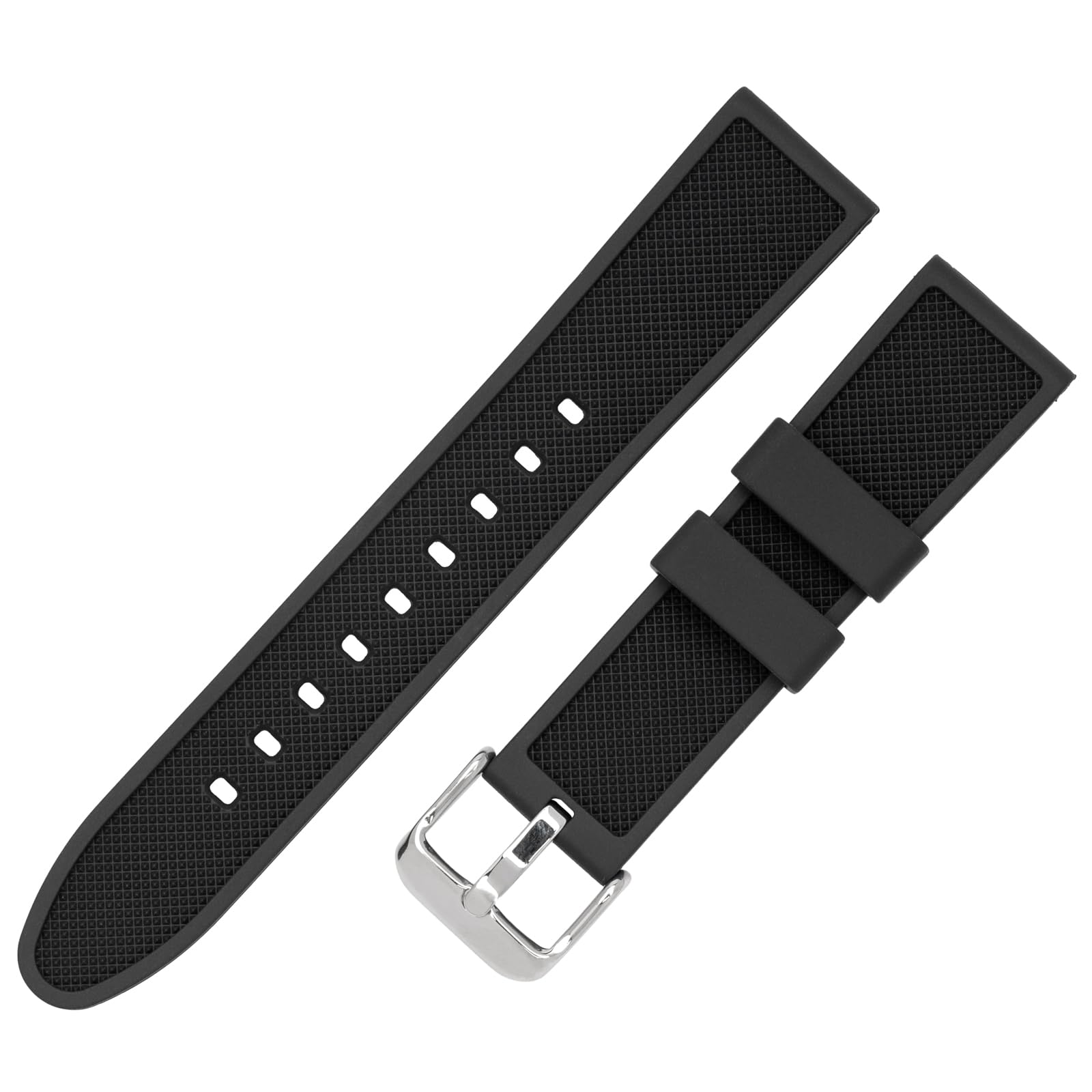 

[Clefa] Watch Strap 20mm Silicone Resin Belt Easy with Tools Black SI-6
