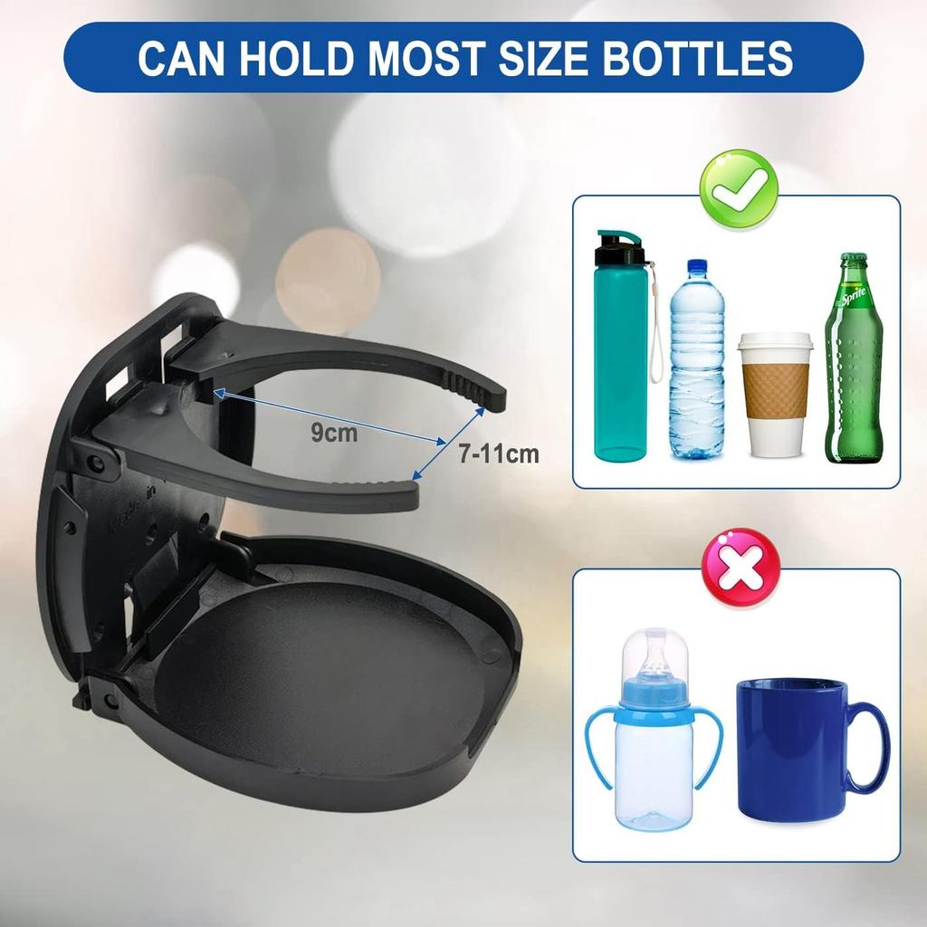 Car Drink Holder, 2 Pieces Enlarged Car Cup Holder, Adjustable Foldable Can Cup Holder, Bottle Holder for Boat, Car, Truck, RV Accessories