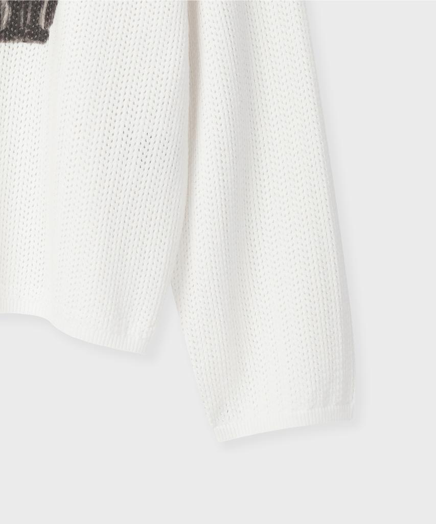 FALLETT Deuce Nero Sci-Fi Knit Ivory