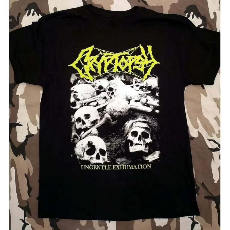 New Popular Cryptopsy Band Black T-Shirt Cotton Full Size 7D1662 XXXL