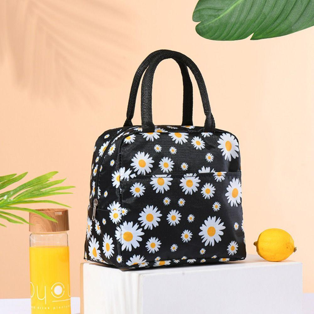 For Men For Student Dinner Container Daisy Lunch Bag Picnic Pouch Thermal Cooler Bag Large Capacity