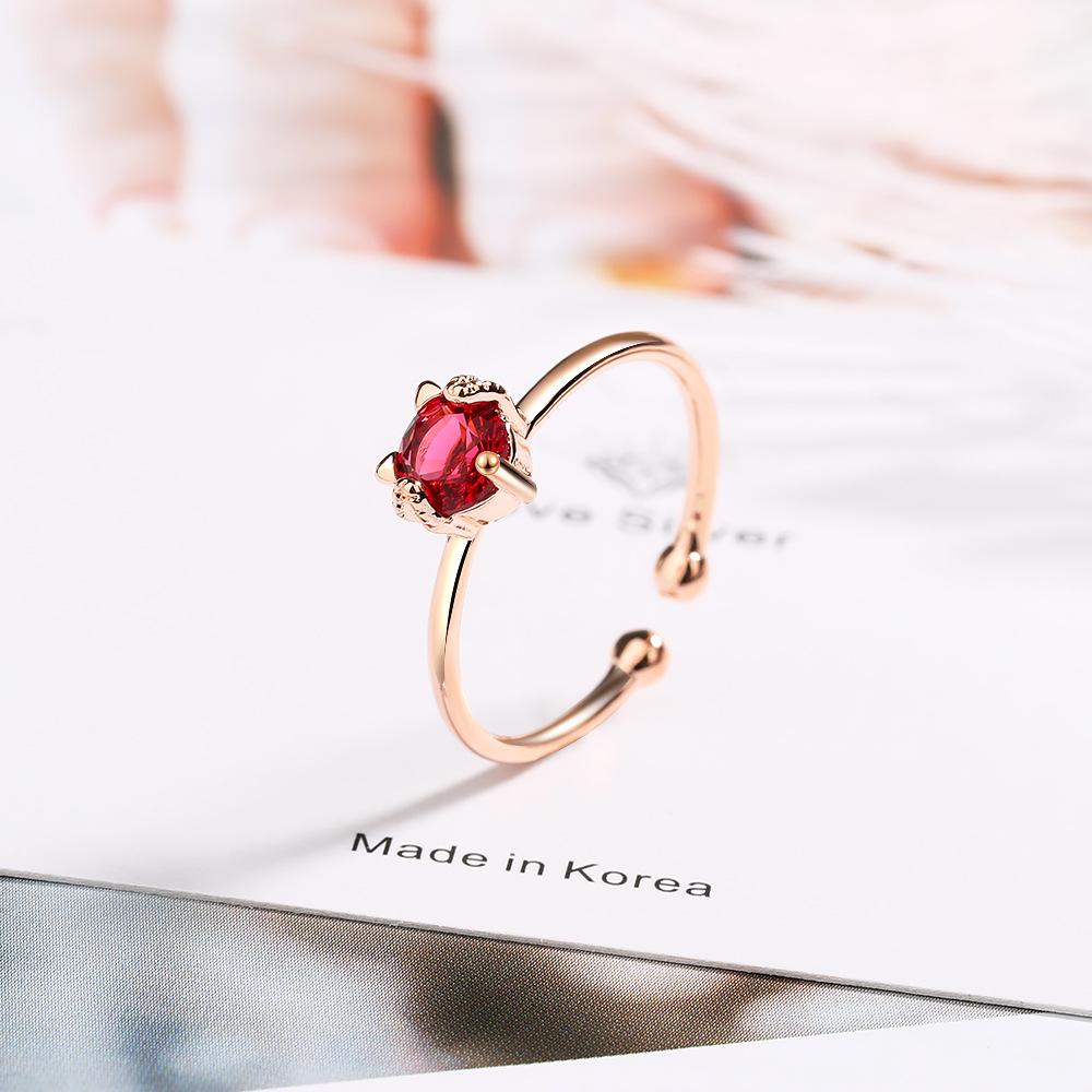New 925 Sterling Silver Ring AAA Zircon Adjustable Simplicity Fashion Exquisite Women Jewelry Accessories Wedding Party Gift