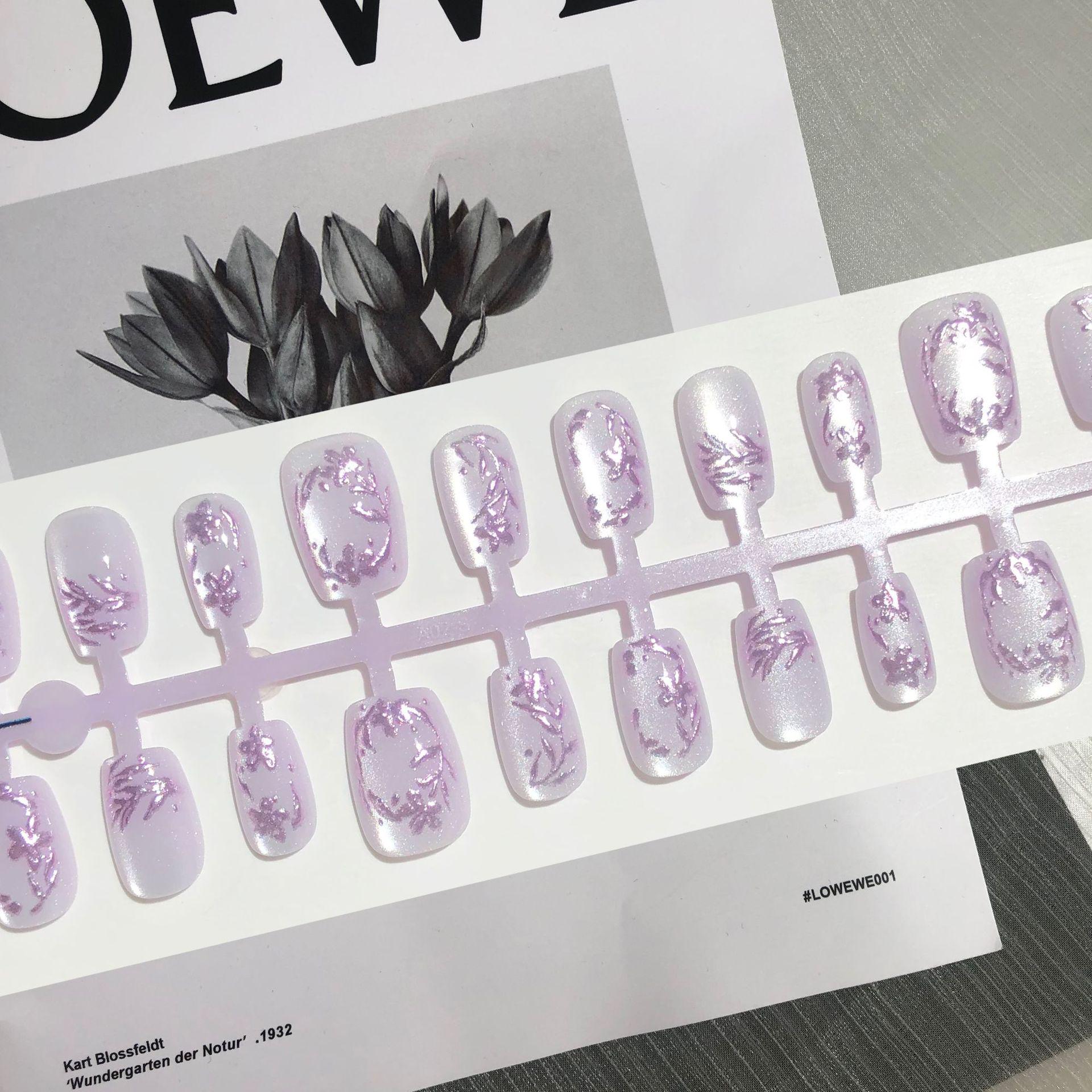 

Мечтательная Зеленая Долина 3D Позолоченные Накладные Ногти Buccellati - Свежий INS Стиль, 30 штук