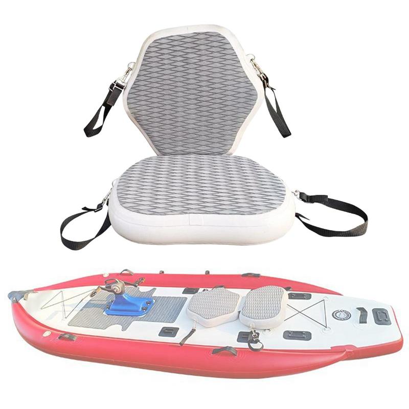 Premium PVC Inflatable Kayak Chair Adjustable Strap Backrest Paddle Board Seat Accessory for Rafting and Fishing