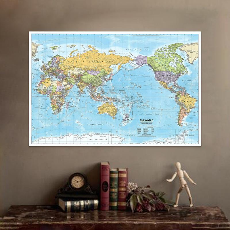 Mehrere Größen 2012 Weltkarte Großes Poster Druck Wandbehang Kunst Vliesstoff Hintergrund Diagramm Dekor Reisezubehör auf Englisch