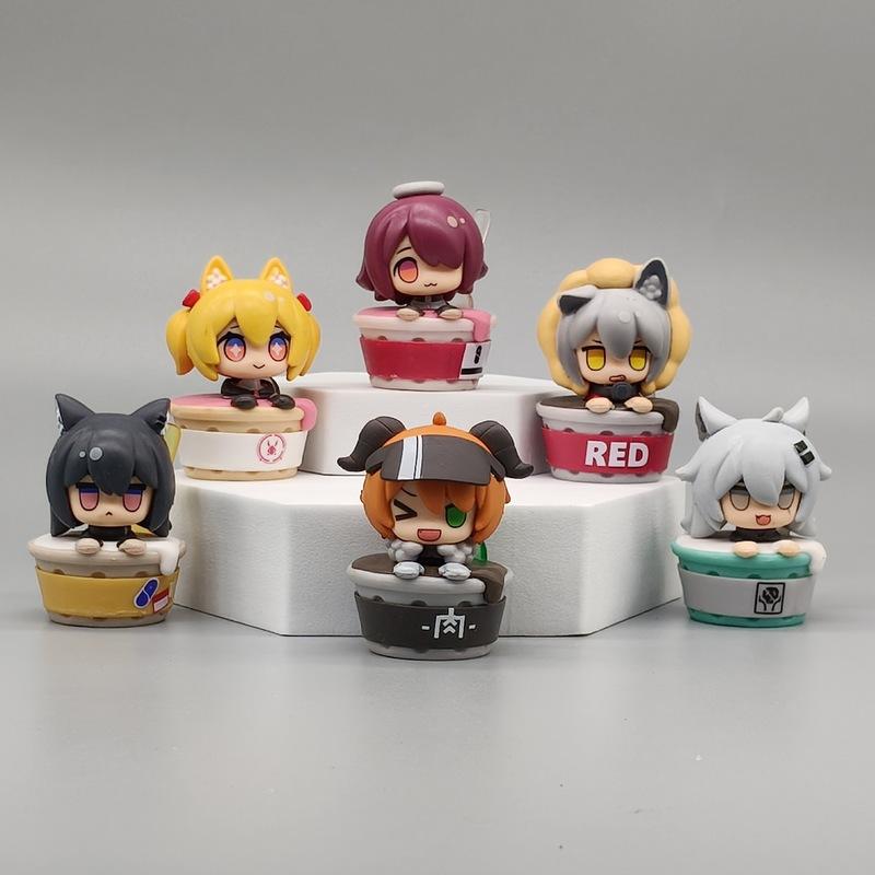 Arknights Game Figurine Cute Ice Cream Figure Set Creative Desktop Ornament Collectible Model Trendy Toys Kawaii Birthday Gift