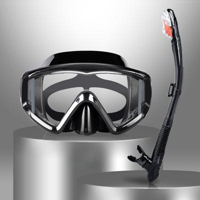 Set de snorkel seco, máscara de snorkel de 3 ventanas, gafas de buceo antivaho y snorkel, máscara de natación para adultos con lente de PC