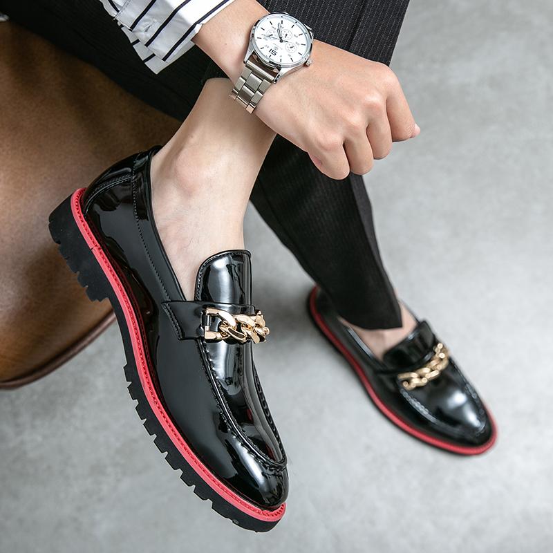Fashion Leather for Men Business Shoes Point Toe Slip on Loafers for Men Luxury Party Wedding Men's Shoes Elegantes Club Shoes