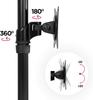 Duronic Głowica VESA DM45 DM55 DM65 DMG Kompatybilna ze wszystkimi masztami montażowymi Duronic Do ekranów komputerowych Obrót o 360 stopni Pochył o 15 stopni VESA