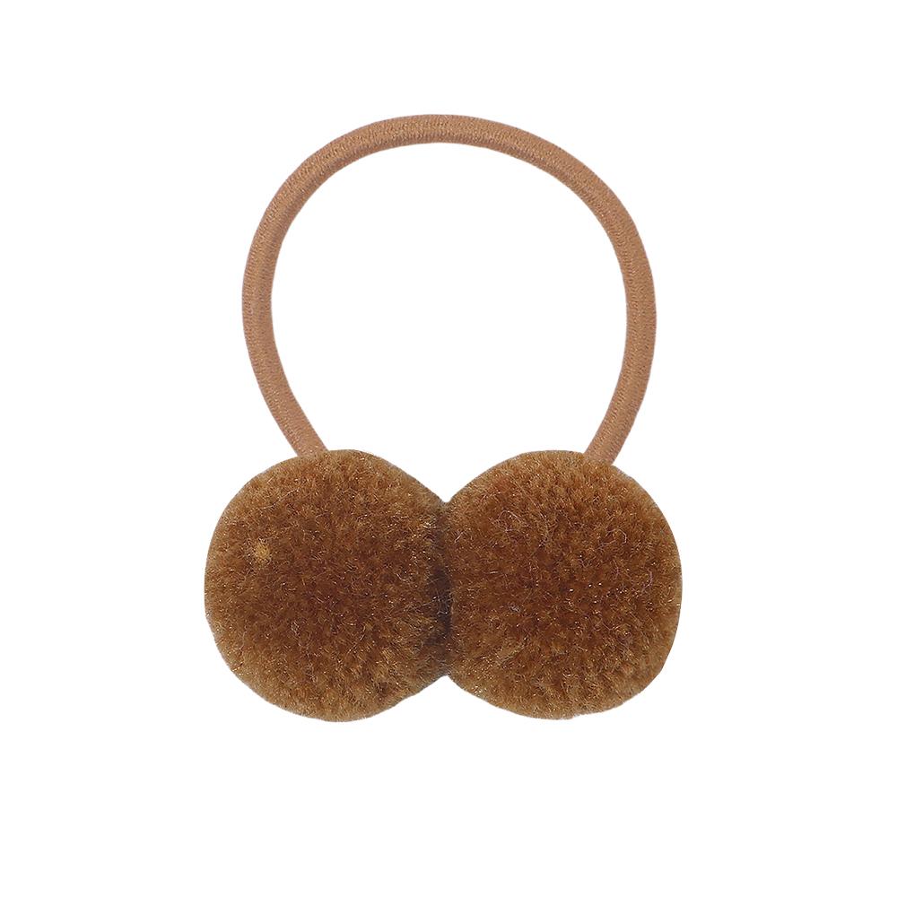 2/6/10Pcs Girls Scrunchies Double Plush Ball Hair Bands Set For Baby Kids Bobbles Elastic Hair Ropes Hair Accessories