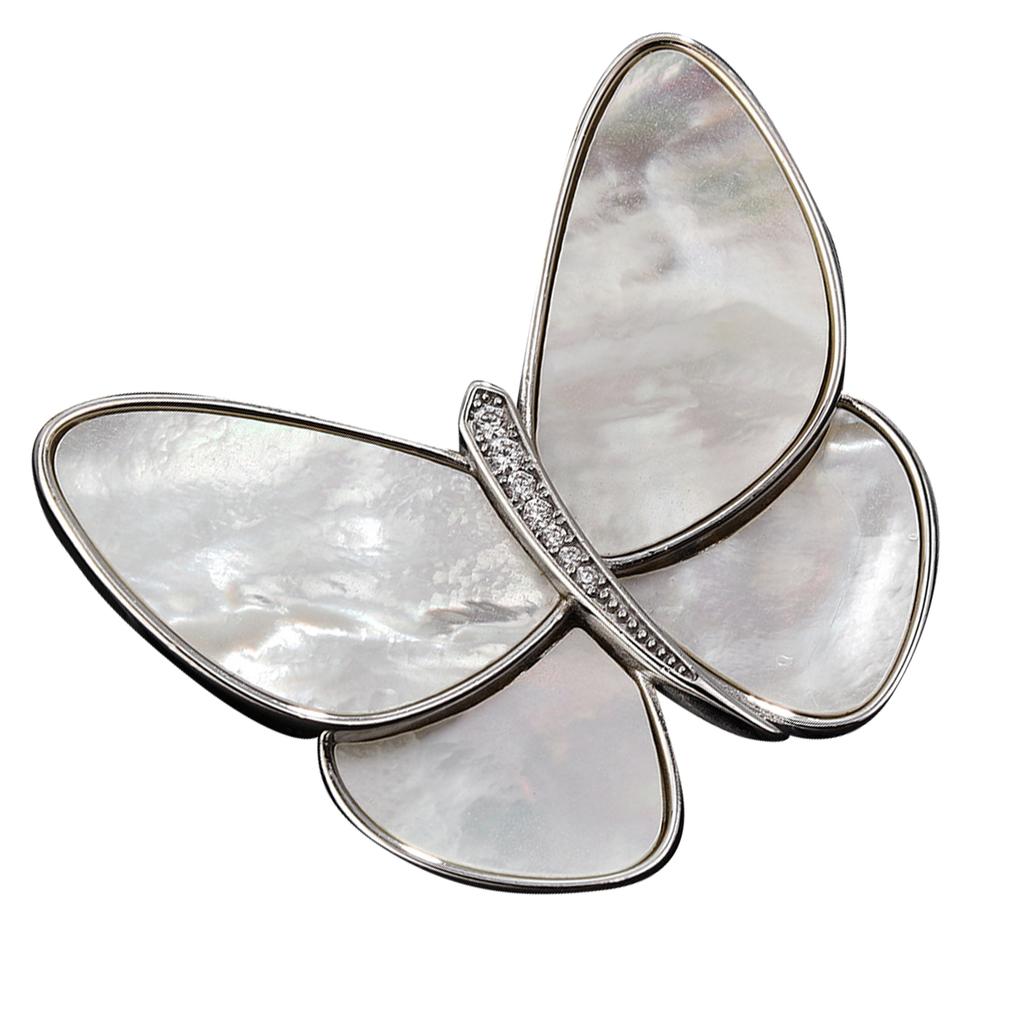 Dekorative Brosche aus Metall Insektenform Modische Brosche Anstecknadel Kleidung Taschenornament für Damen Silber