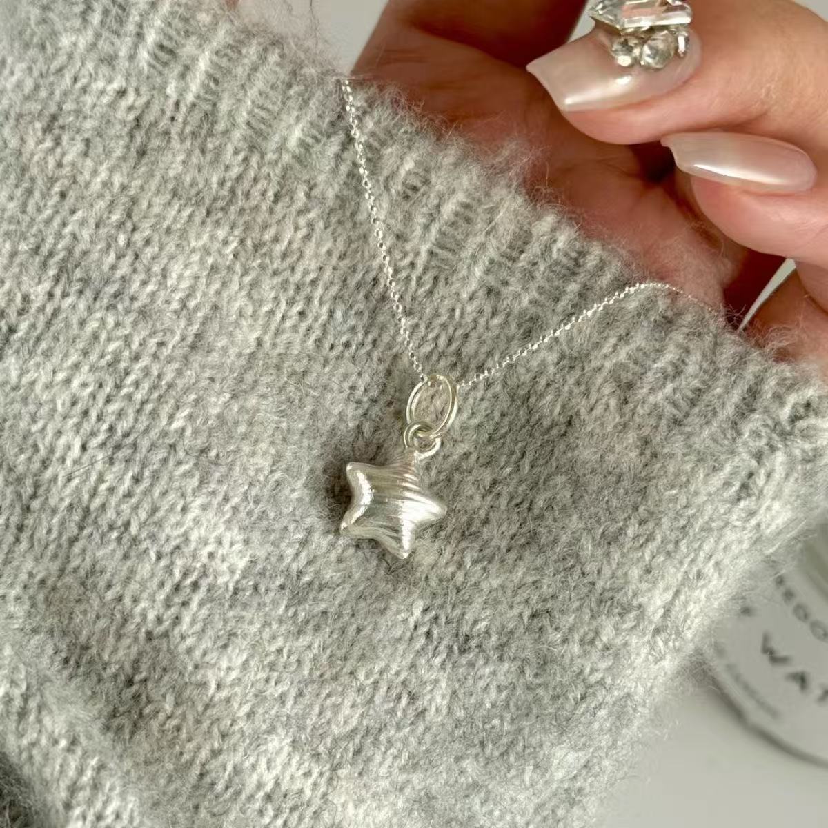 Cute Star Pendant Necklace for Women Fashion Jewelry Valentine Day Gift Party Wedding Collier Femme