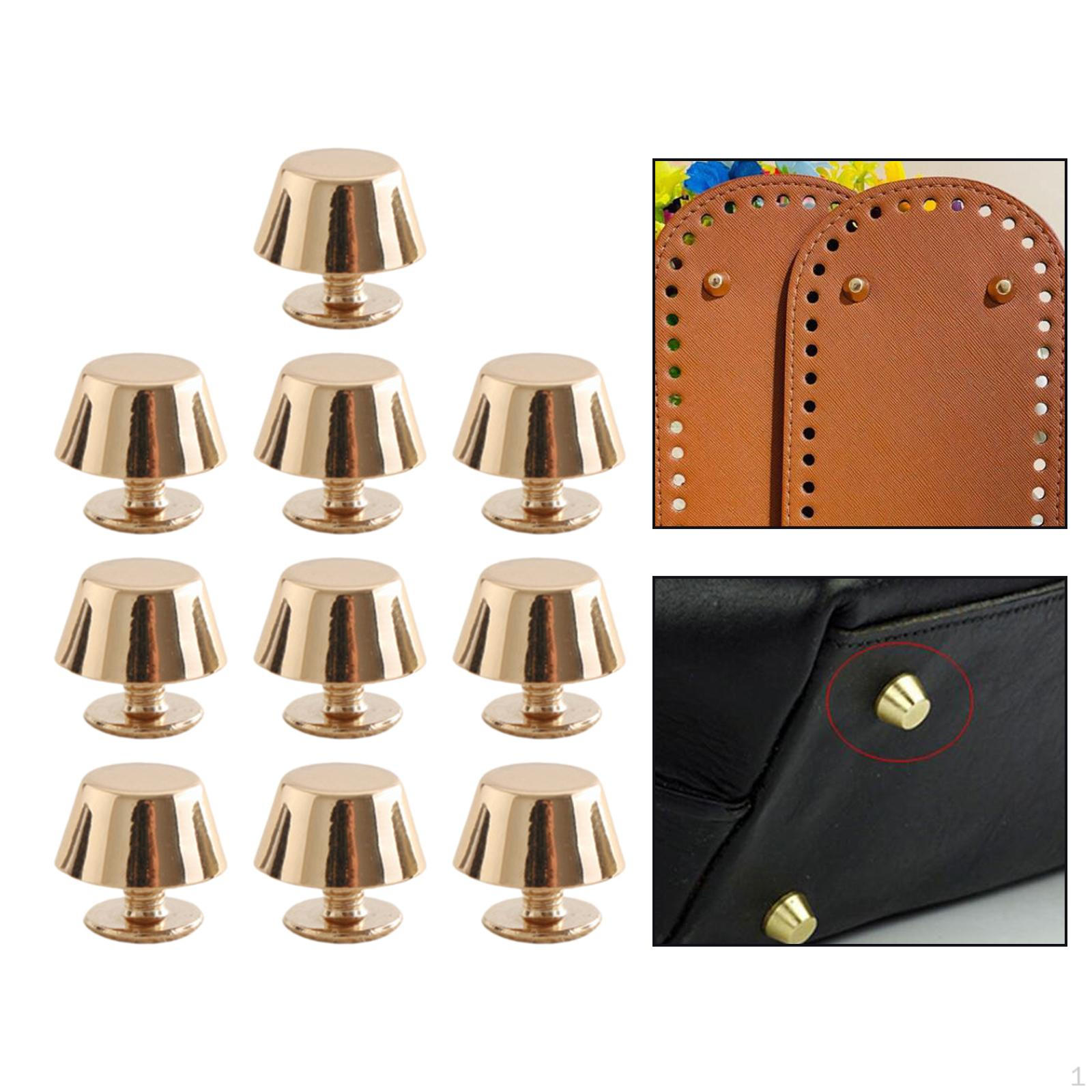 10/ Шипы Ножки Металлическая Заклепка Gold 10Pcs