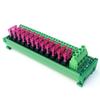 12 Position DIN Rail Mount DC Power Fuse Distribution Strip Module Terminal Block